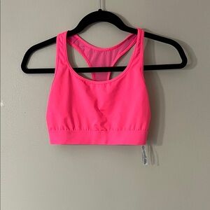 Vibrant Pink Racerback Sports Bra